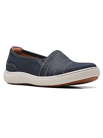 Clarks Women's Nalle Violet Loafer in Navy Leather (view 1)