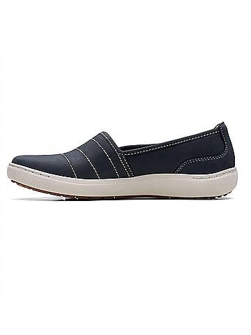 Clarks Women's Nalle Violet Loafer in Navy Leather (view 2)