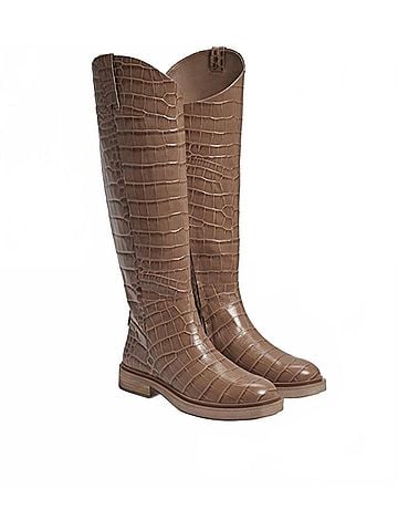 Sam Edelman Women's Fable Boots in Brown Crocodile (view 2)