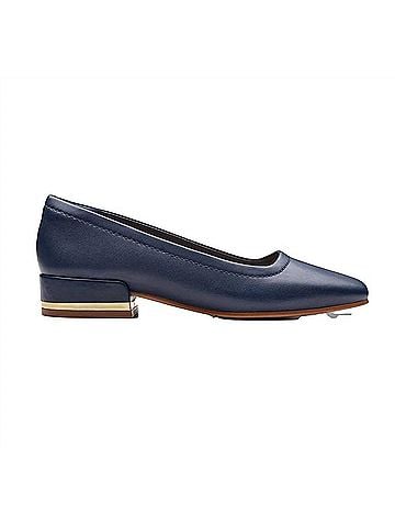 Clarks Women's Seren 30 Court Shoes in Navy Leather (view 1)
