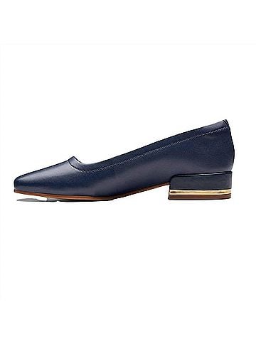 Clarks Women's Seren 30 Court Shoes in Navy Leather (view 2)