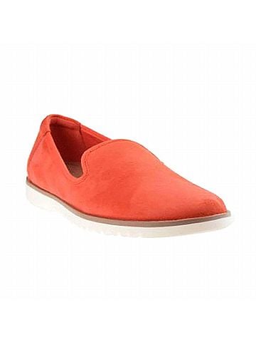 Clarks Women's Serena Brynn Flats in Bright Orange Suede (view 2)