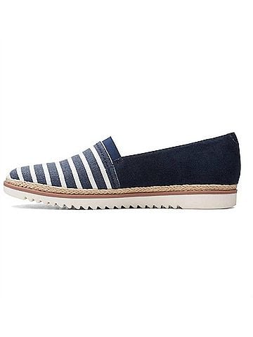 Clarks Women's Serena Paige Slip-On Shoes in Navy (view 2)