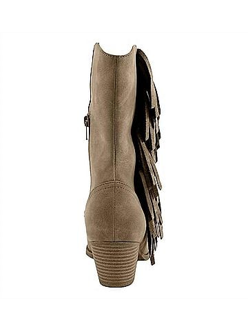 Jellypop Women's Benjie Heeled Fringe Boots in Sand (view 2)