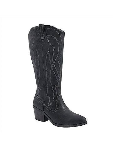 Jellypop Women's Festival Western Tall Boots in Black Metallic (view 1)