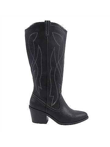Jellypop Women's Festival Western Tall Boots in Black Metallic (view 2)