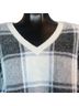Rachel Zoe Plaid Gray White Casual Sweaters Size 1X - photo 4