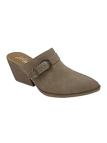 Jellypop Women's Lockhart Heeled Mules in Taupe (view 2)