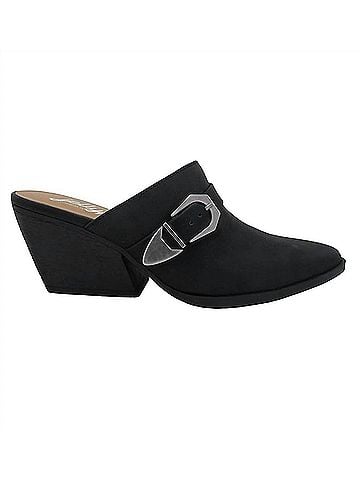 Jellypop Women's Lockhart Heeled Mules in Black Distress (view 2)