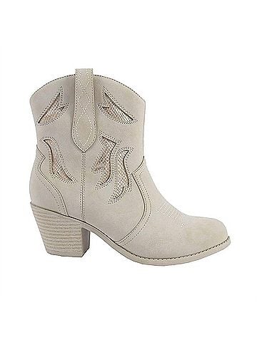 Jellypop Women's Palma Western Cowboy Boots in Bone (view 1)