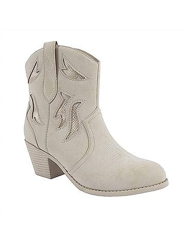 Jellypop Women's Palma Western Cowboy Boots in Bone (view 2)