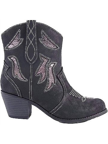 Jellypop Women's Palma Western Cowboy Boots in Black (view 1)