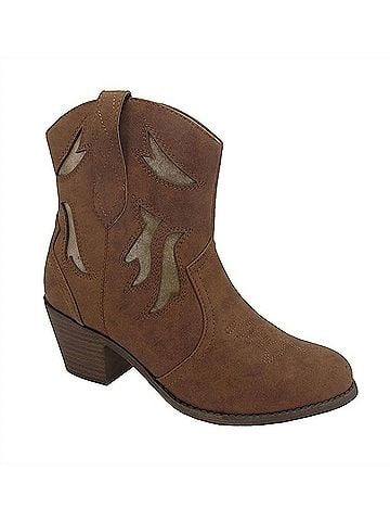 Jellypop Women's Palma Western Cowboy Boots in Tan Distressed (view 1)