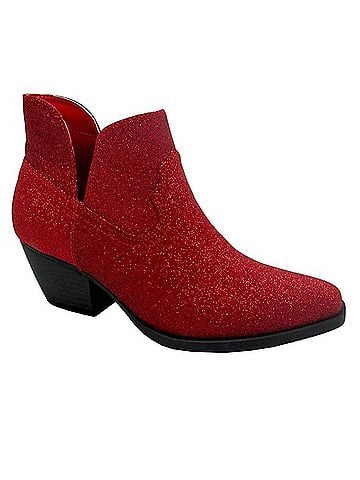 Jellypop Women's Shelby Ankle Boots in Red Glitter (view 1)