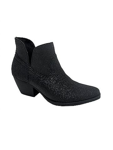 Jellypop Women's Shelby Ankle Boots in Black Glitter (view 1)