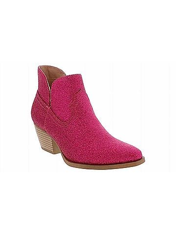 Jellypop Women's Shelby Ankle Boots in Fuchsia Glitter (view 1)