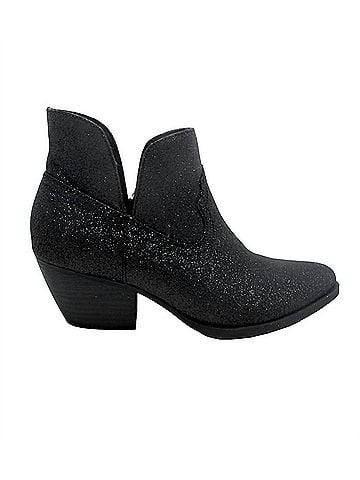 Jellypop Women's Shelby Ankle Boots in Black Glitter (view 2)