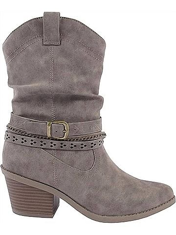 Jellypop Women's Simpson Heeled Boots in Stone Distress (view 2)