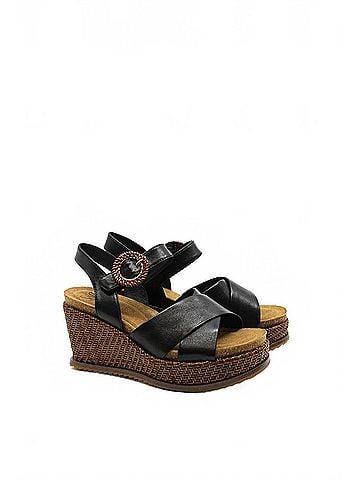 Sofft Women's Dorathy Wedge Sandal in Black (view 2)