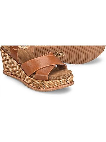 Sofft Women's Dorathy Wedge Sandals in Dark Brown (view 2)