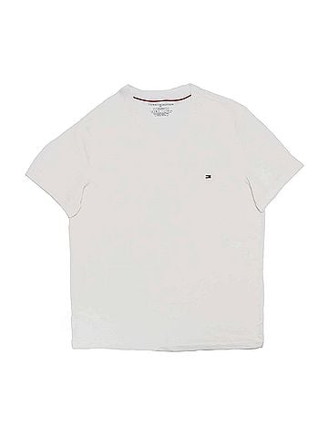 Tommy Hilfiger Men's Core Flag V-Neck Tee in White (view 1)