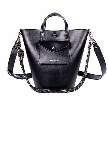 Craie Women's Calf Leather Bag in Black/Noir (view 1)