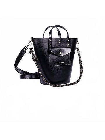 Craie Women's Calf Leather Bag in Black/Noir (view 2)