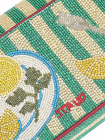 STAUD Women's Tommy Beaded Bag in Summer Lobster (view 2)