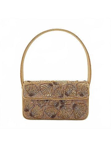 America & Beyond Women's Shell Artisan Shoulder Bag in Gold (view 1)