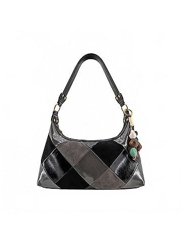 Like Dreams Women's Indie Quilt Shoulder Bag in Black (view 1)