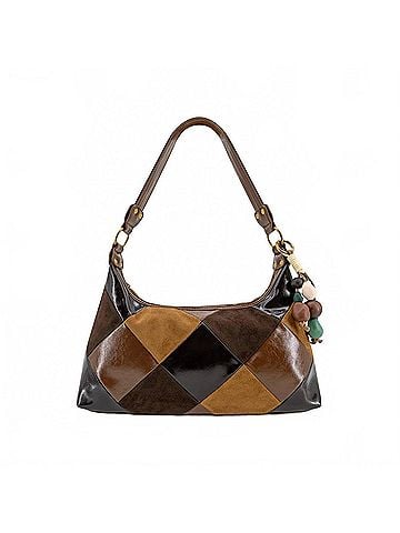 Like Dreams Women's Indie Quilt Shoulder Bag in Brown (view 1)