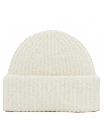 Closed Knitted Hat in Ecru (view 1)