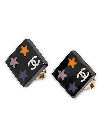 Chanel Square CC Star Clip On Earrings (view 1)