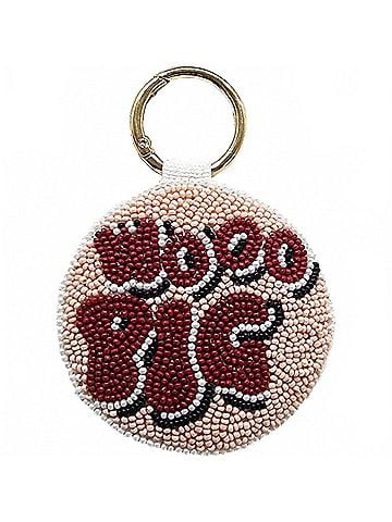 Pizzazz Women's Arkansas Razorbacks Beaded Keychain in Woo Pig (view 1)