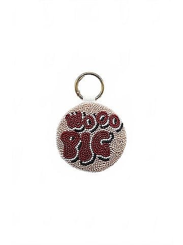 Pizzazz Women's Arkansas Razorbacks Beaded Keychain in Woo Pig (view 2)