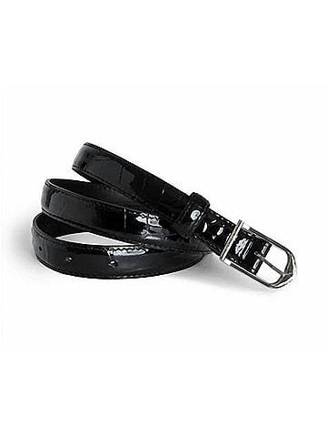 Zadig & Voltaire Rise 20mm Embossed Croco Belt in Black (view 1)