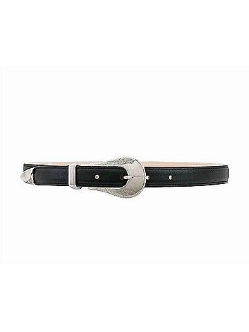 IRO Opaly Belt With Silver Buckle in Black (view 2)