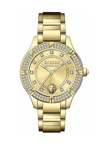 Versus Versace Women's Canton Road Crystal Bracelet Watch in Gold (view 1)