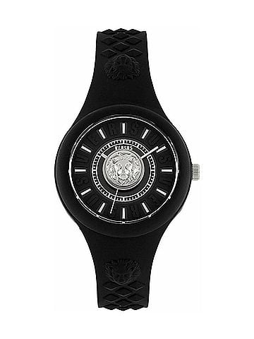 Versus Versace Women's Fire Island Lion Strap Watch in Black (view 1)