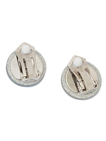 Chanel CC Round Resin Clip On Earrings (view 2)
