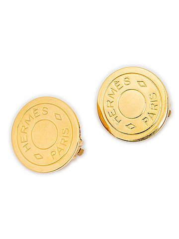 Hermes Leather Goods Clou de Selle Clip On Earrings (view 1)