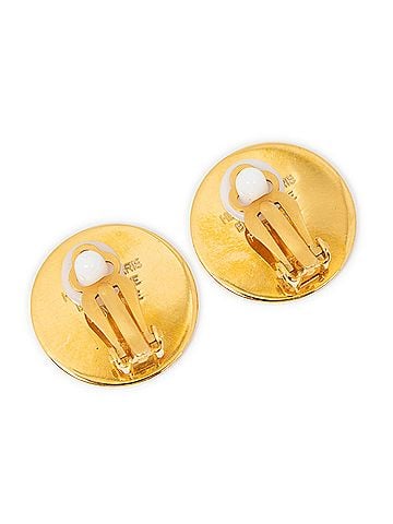 Hermes Leather Goods Clou de Selle Clip On Earrings (view 2)