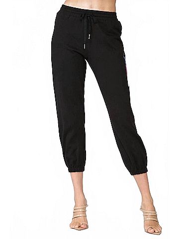 Fate Lightning Bolt Joggers in Black (view 2)
