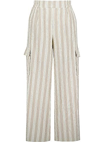 Bishop + Young Coastal Stripe Cargo Pant in Sand Stripe (view 1)