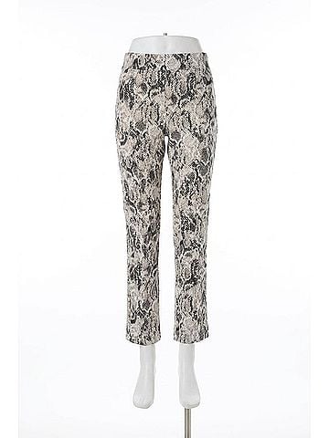 Joseph Ribkoff Snakeskin Print Straight Leg Pants in Beige/Multi (view 1)