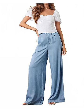 Bishop + Young Marabella Wide Leg Pant in Tencel (view 2)