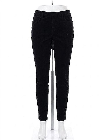 Tribal Women's Stretch Color Denim Pants in Black (view 1)