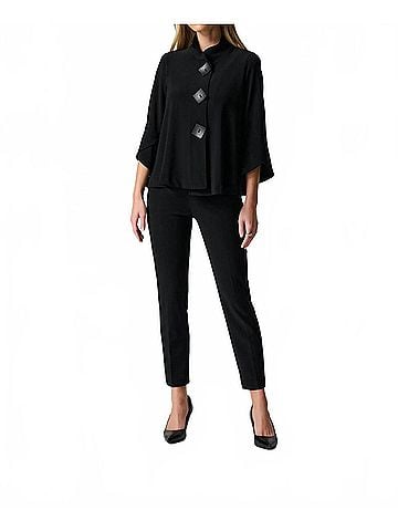 Joseph Ribkoff Classic Cropped Pants in Black (view 2)