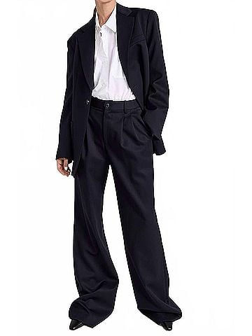 Nili Lotan Flavia Pleated Pant in Black (view 2)