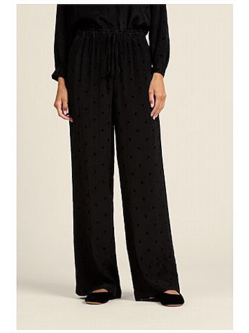 Trovata Vera Polka Dot Straight Leg Pants in Black (view 2)